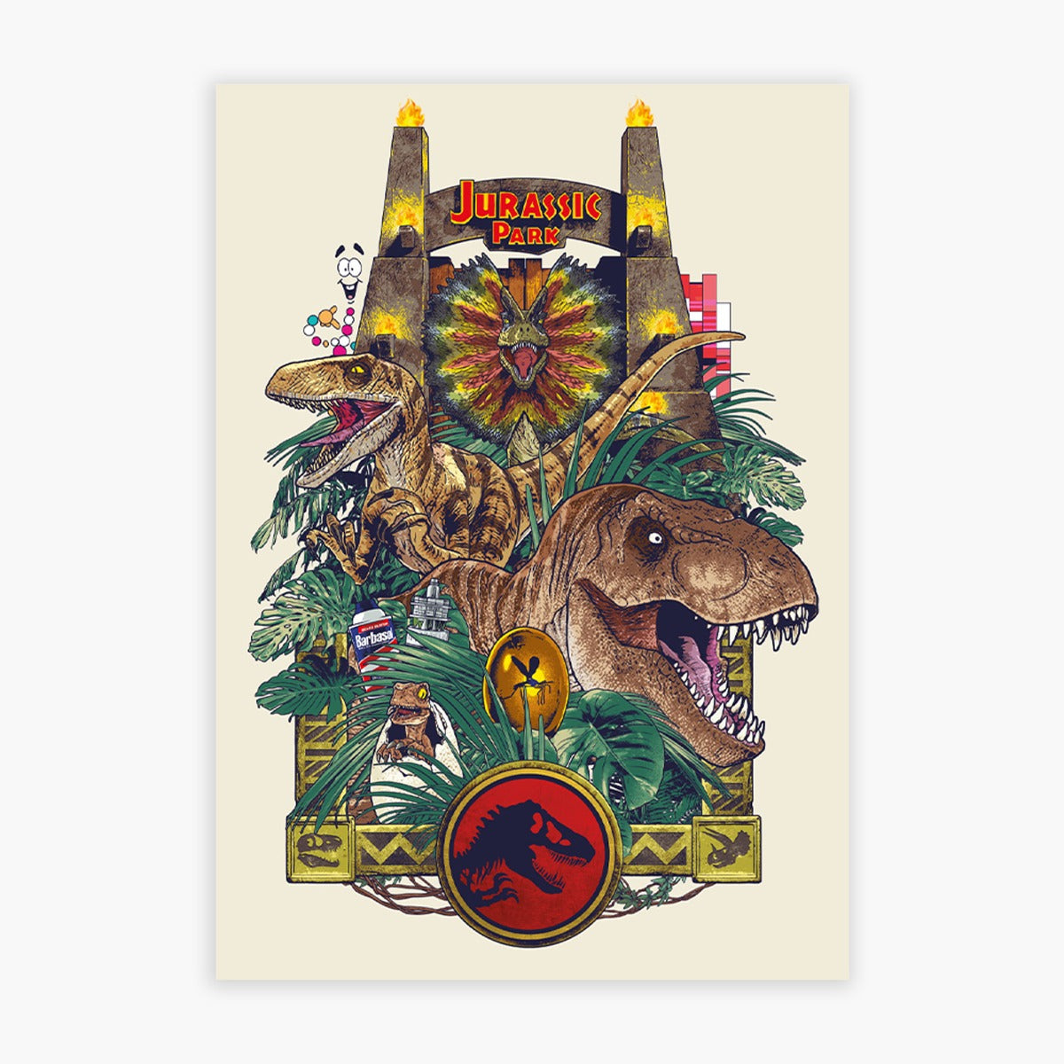 Jurassic Park Print - Park Gate Entrance