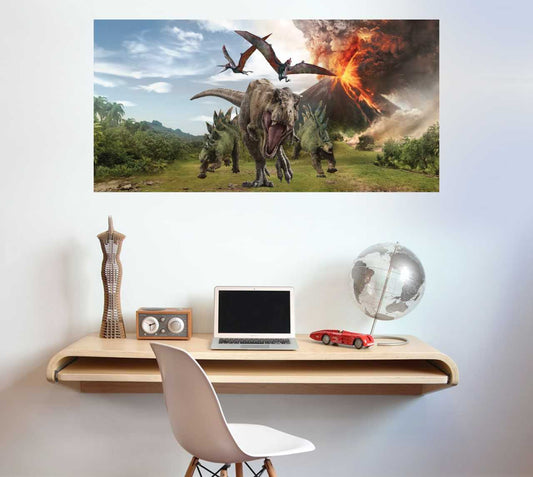 Jurassic World Fallen Kingdom Dinosaurs Volcano Wall Sticker