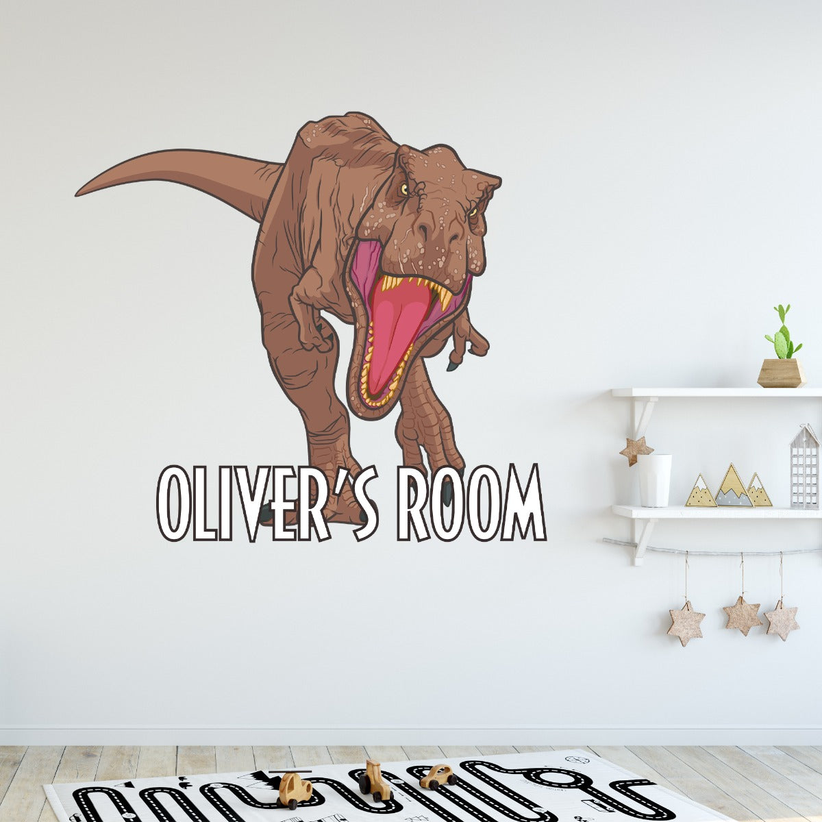 Jurassic World Fallen Kingdom T-Rex Dinosaur Personalised Wall Sticker