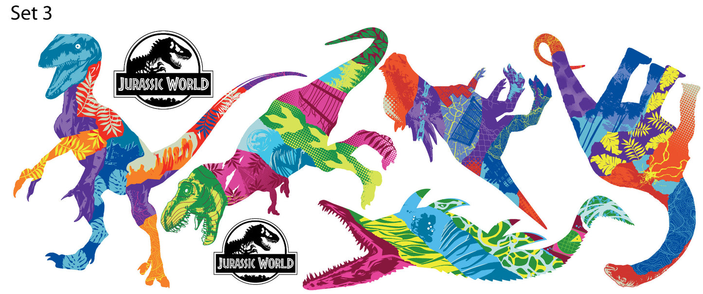 Jurassic World Dinosaur Decals Wall Sticker Set