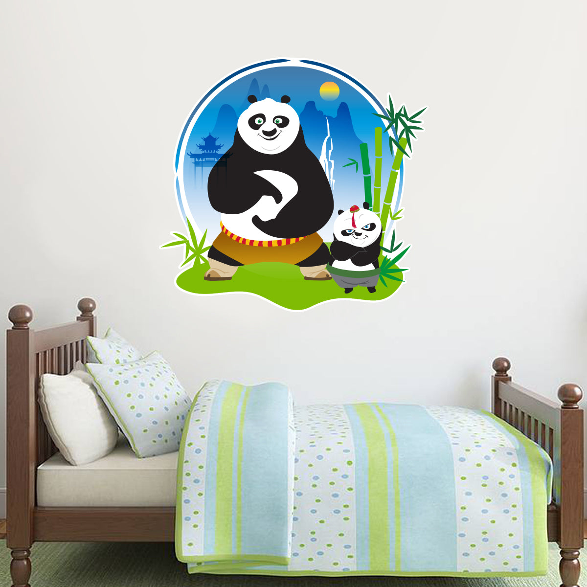 Kung Fu Panda Po and Bao Wall Sticker
