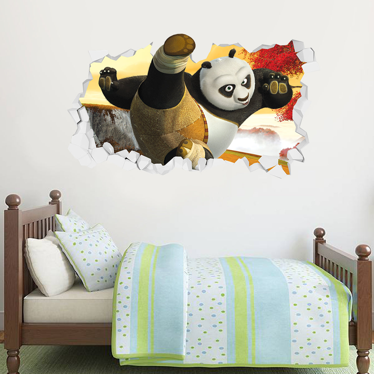 Kung Fu Panda Po Broken Wall Sticker