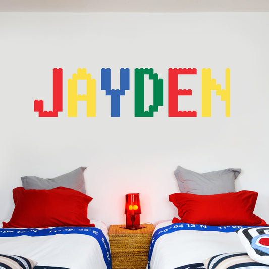 Building Block Personalised Name Wall Sticker
