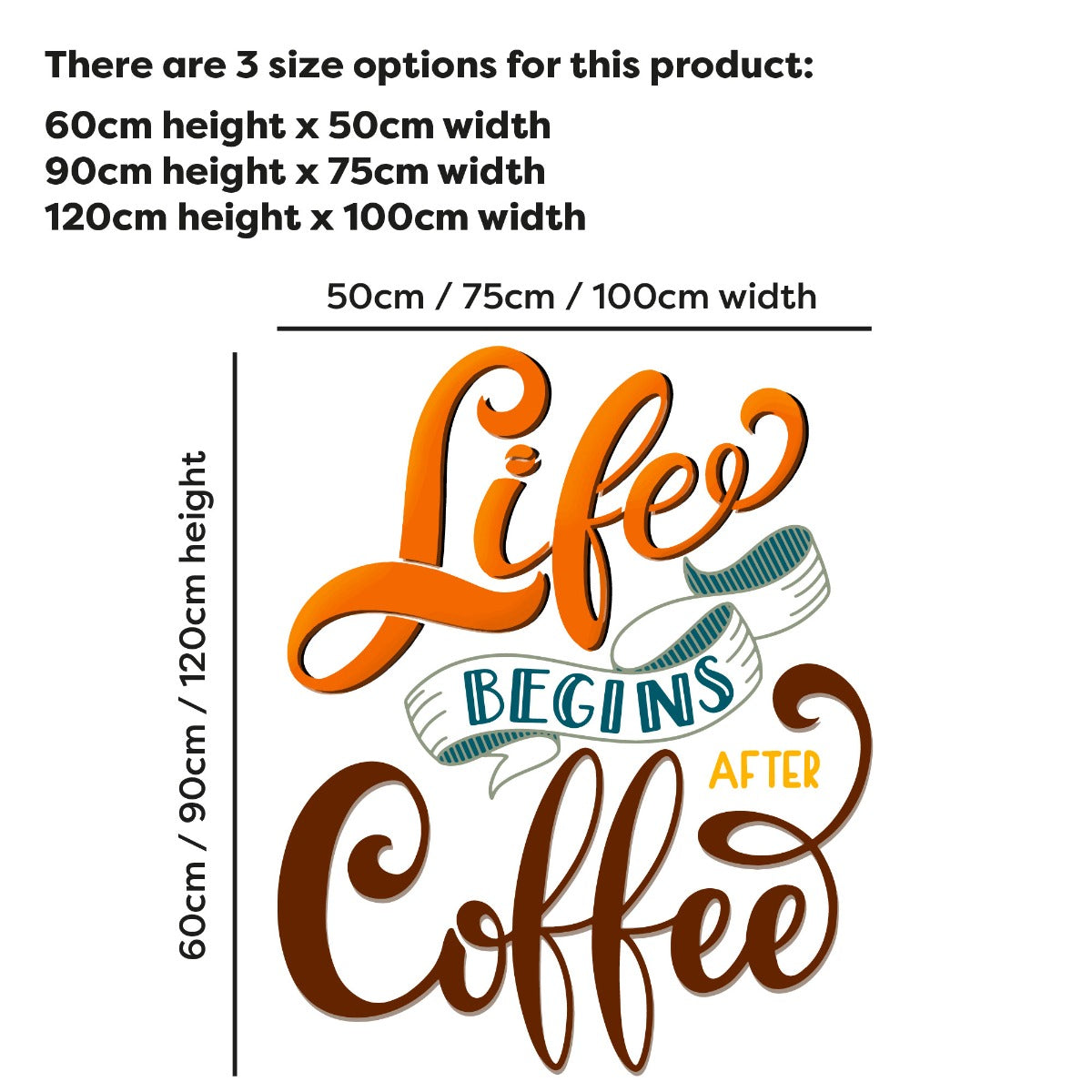 Kitchen Wall Sticker - Life Begins After Coffee