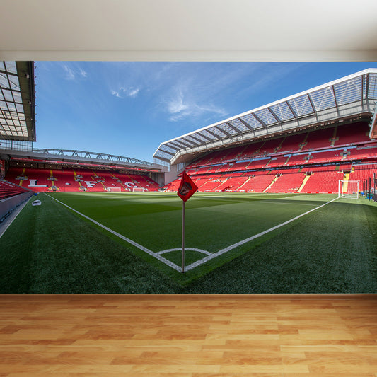 Liverpool Anfield Stadium Full Wall Mural Corner Flag Image