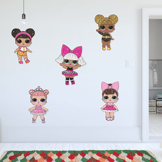 L.O.L Surprise! 5 Dolls Wall Sticker Set