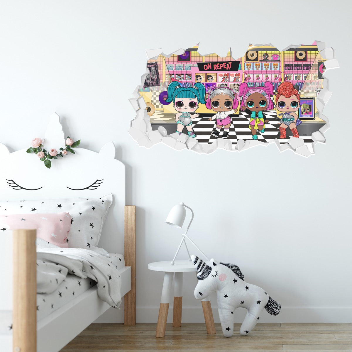 L.O.L Surprise! Music Store Broken Wall Sticker