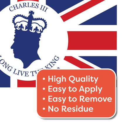 King Charles Coronation Long Live The King Window Sticker