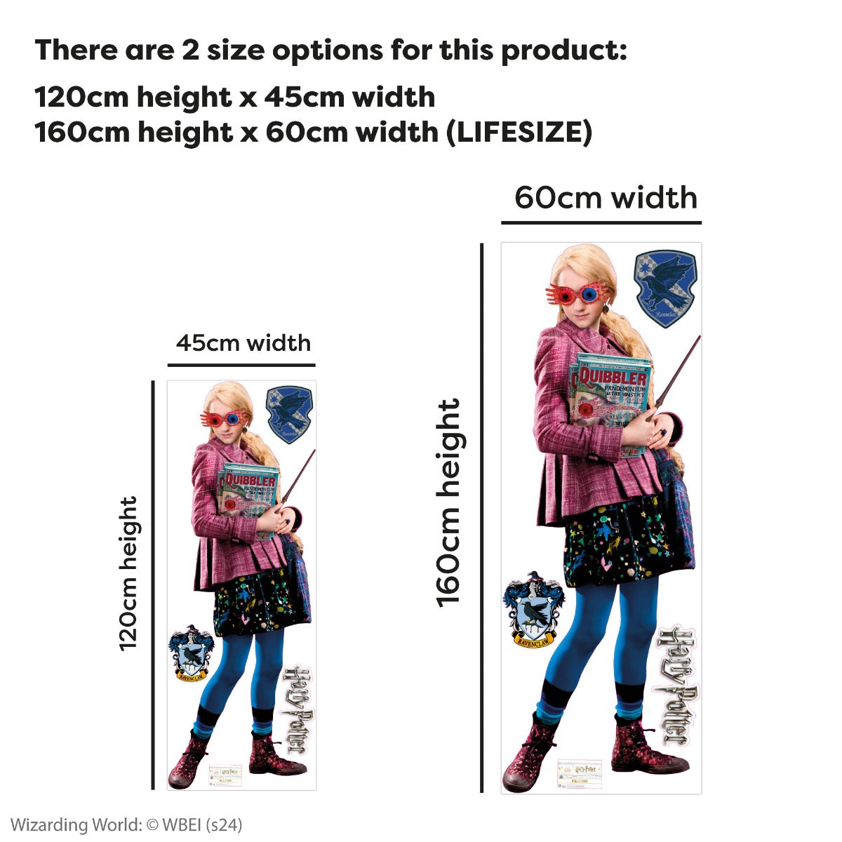 HARRY POTTER Wall Sticker - Luna Lovegood Cut Out Wall Decal Wizarding World Art