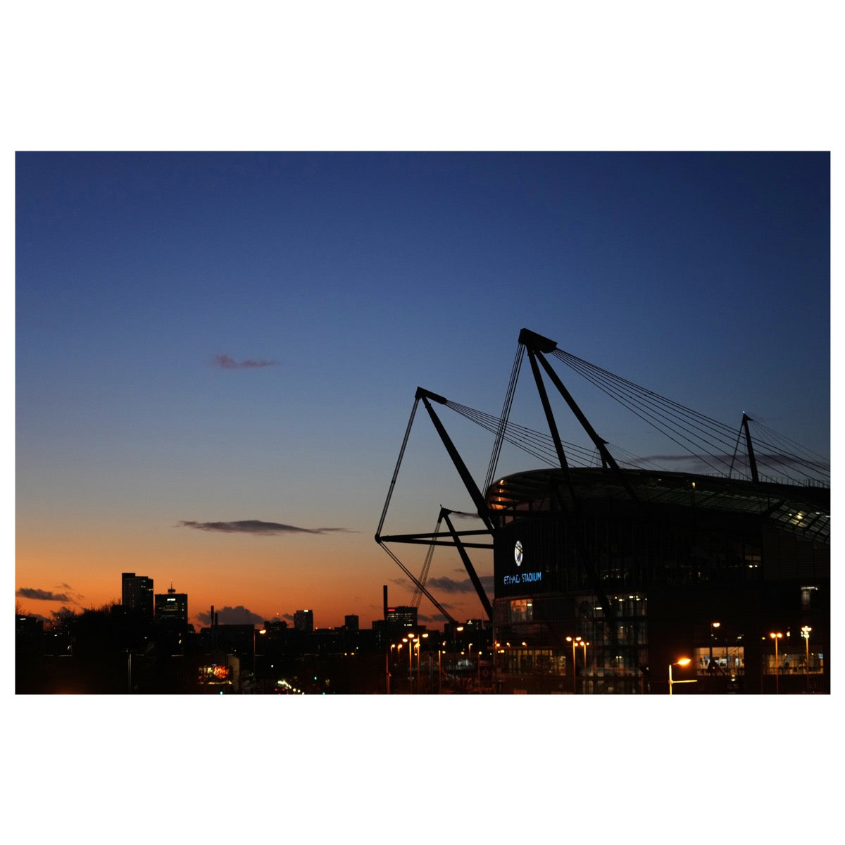 Manchester City FC - Outside Stadium at Dusk Full Wall Mural