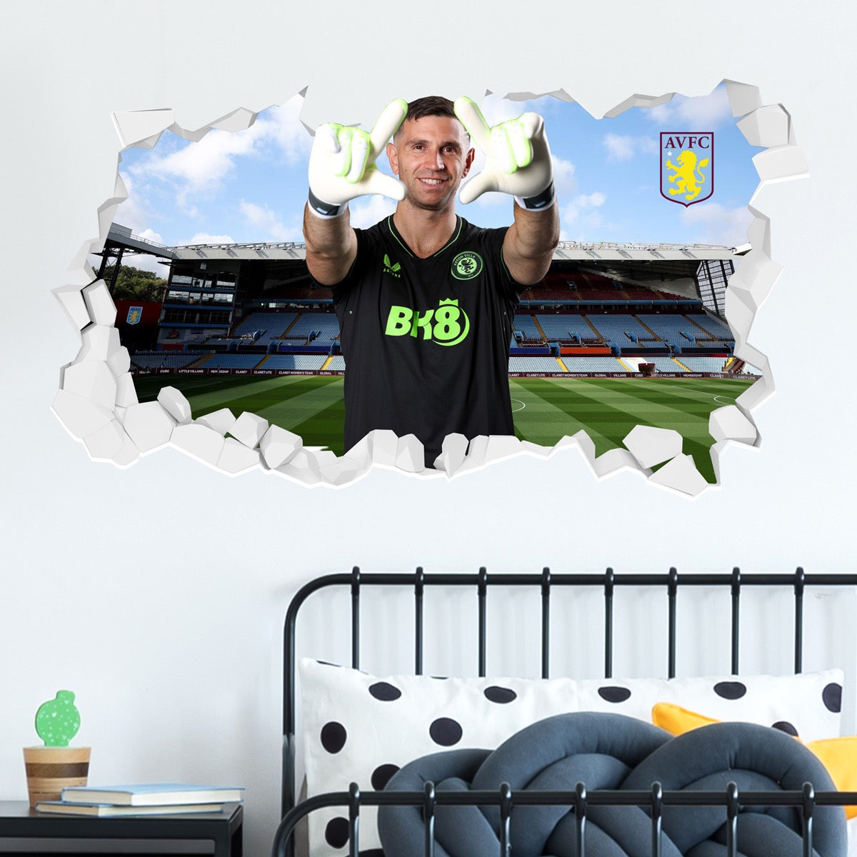 Aston Villa Football Club - Martinez 23-24 Broken Wall Sticker
