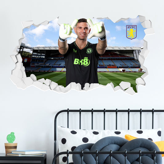 Aston Villa Football Club - Martinez 23-24 Broken Wall Sticker