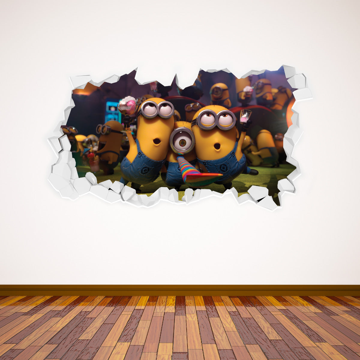 Despicable Me Minion Party Broken Wall Sticker