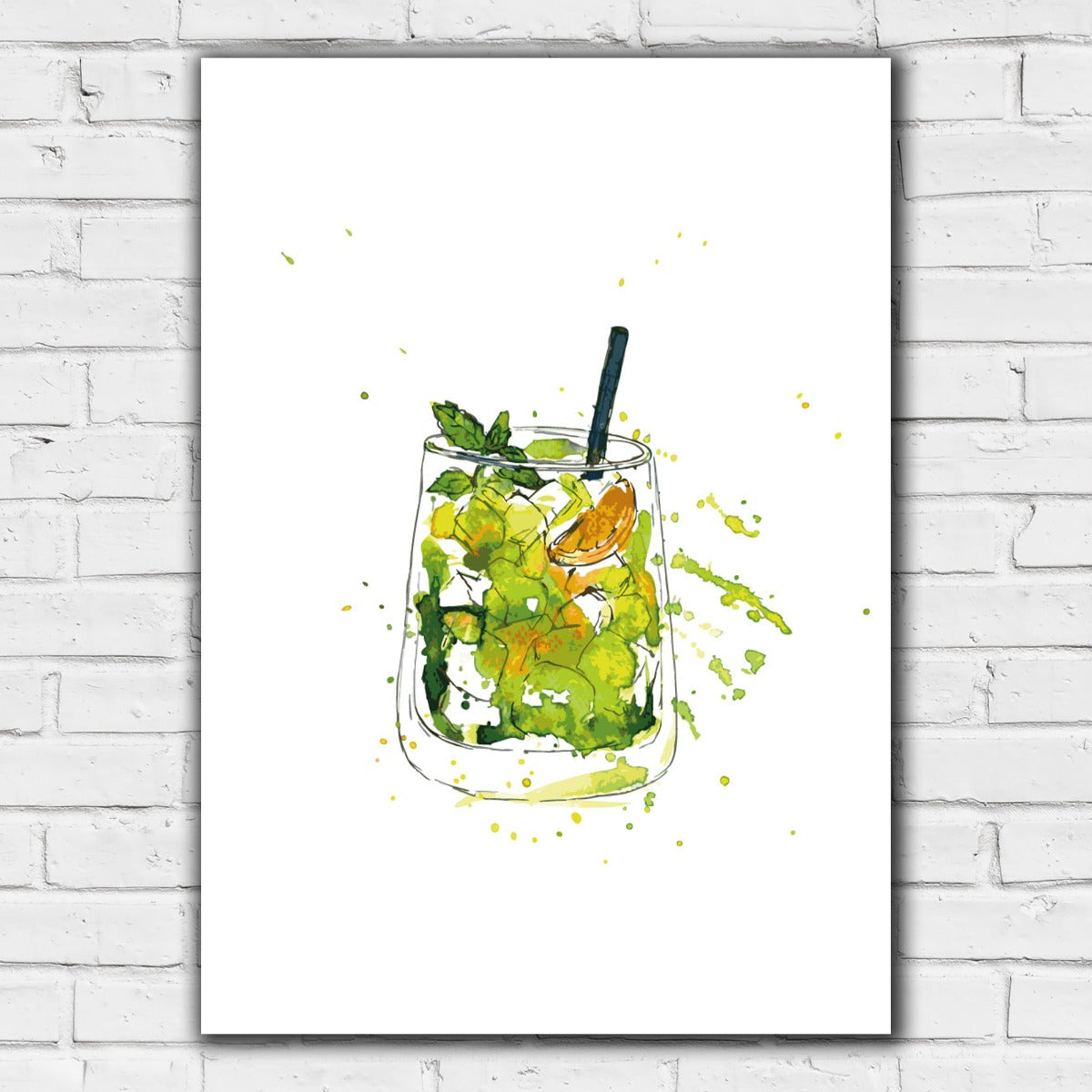Alcohol Print - Watercolour Mint Cocktail