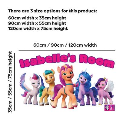My Little Pony Wall Sticker - A New Generation Group Personalised Name