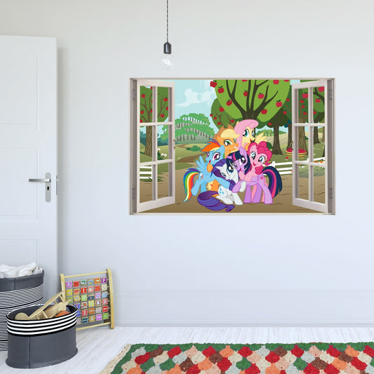 My Little Pony Group Sweetapple Acres Road Window Wall Sticker