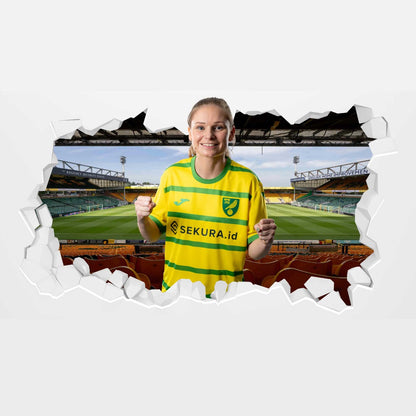 Norwich City FC - Anna Larkins 23-24 Player Broken Wall Sicker