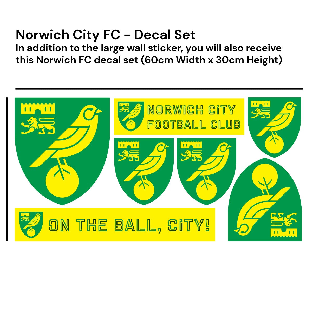 Norwich City FC - Josh Sargent 23-24 Player Broken Wall Sicker