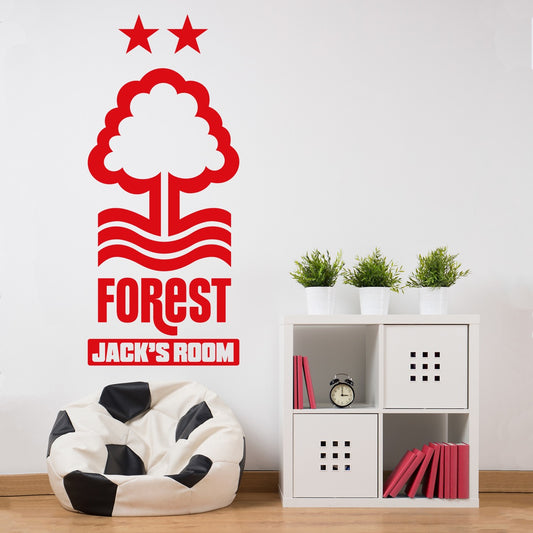Nottingham Forest FC - Crest & Personalised Name Wall Sticker