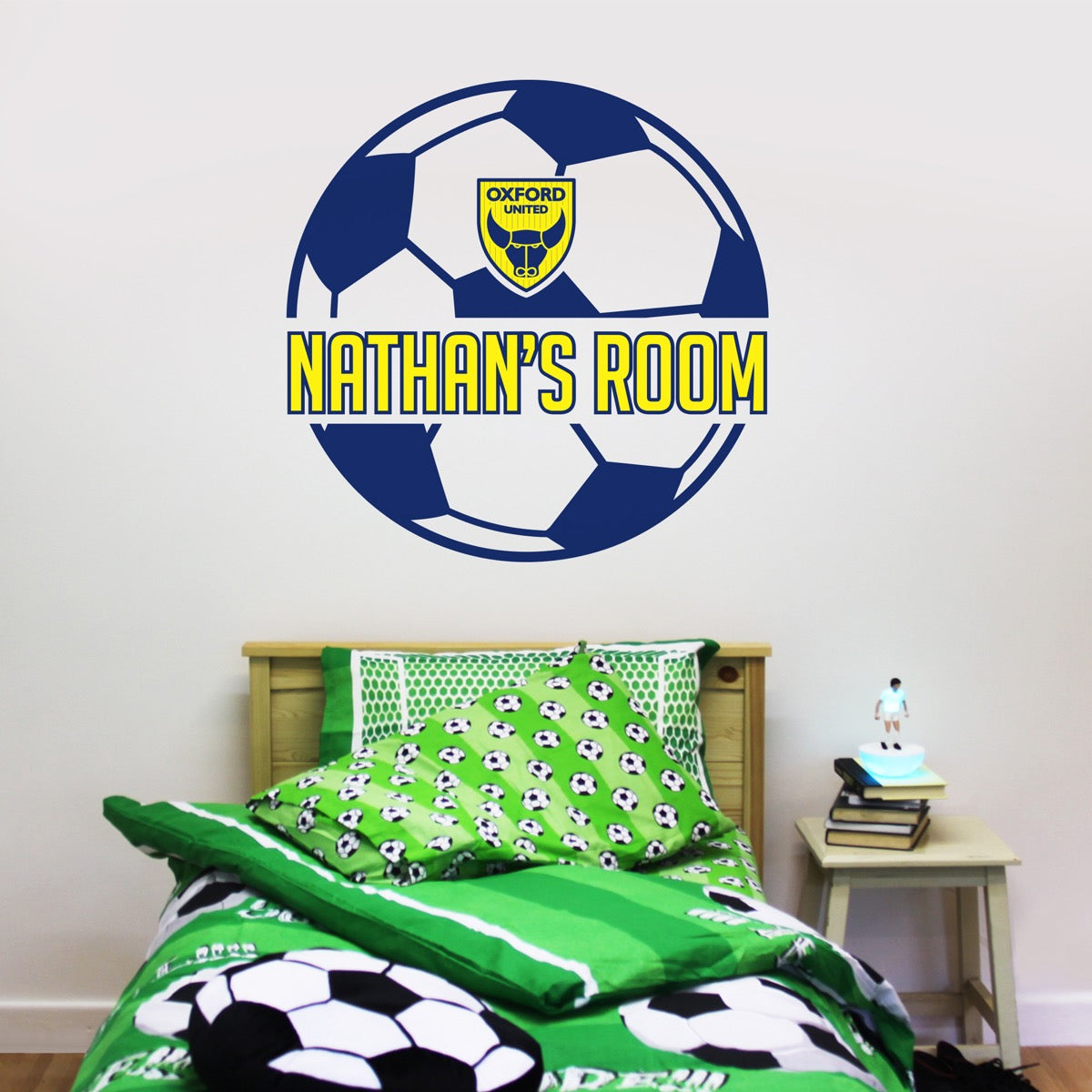 Oxford United Football Club - Ball & Personalised Name Wall Sticker