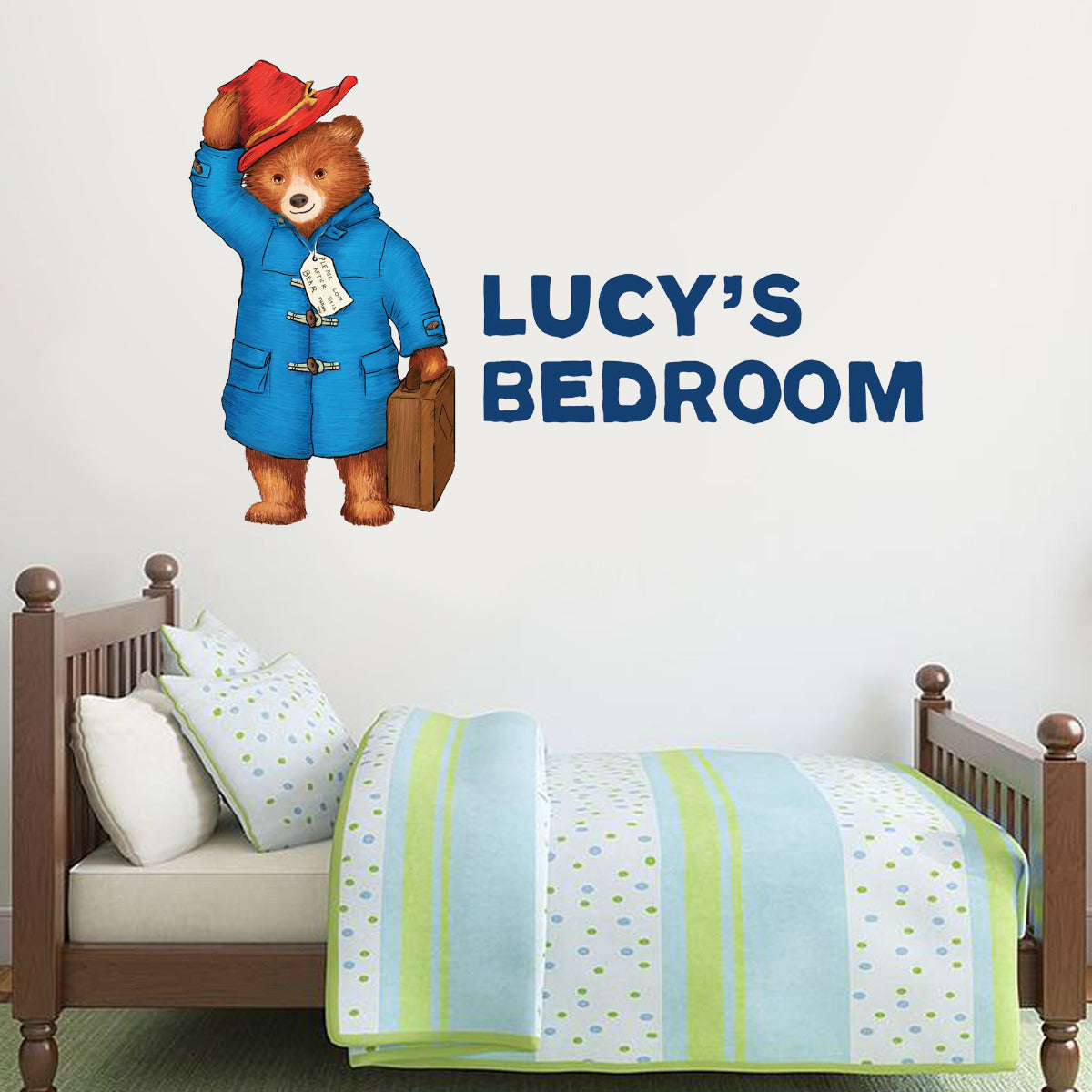 Paddington Bear Personalised Name Paddington Wall Sticker 007