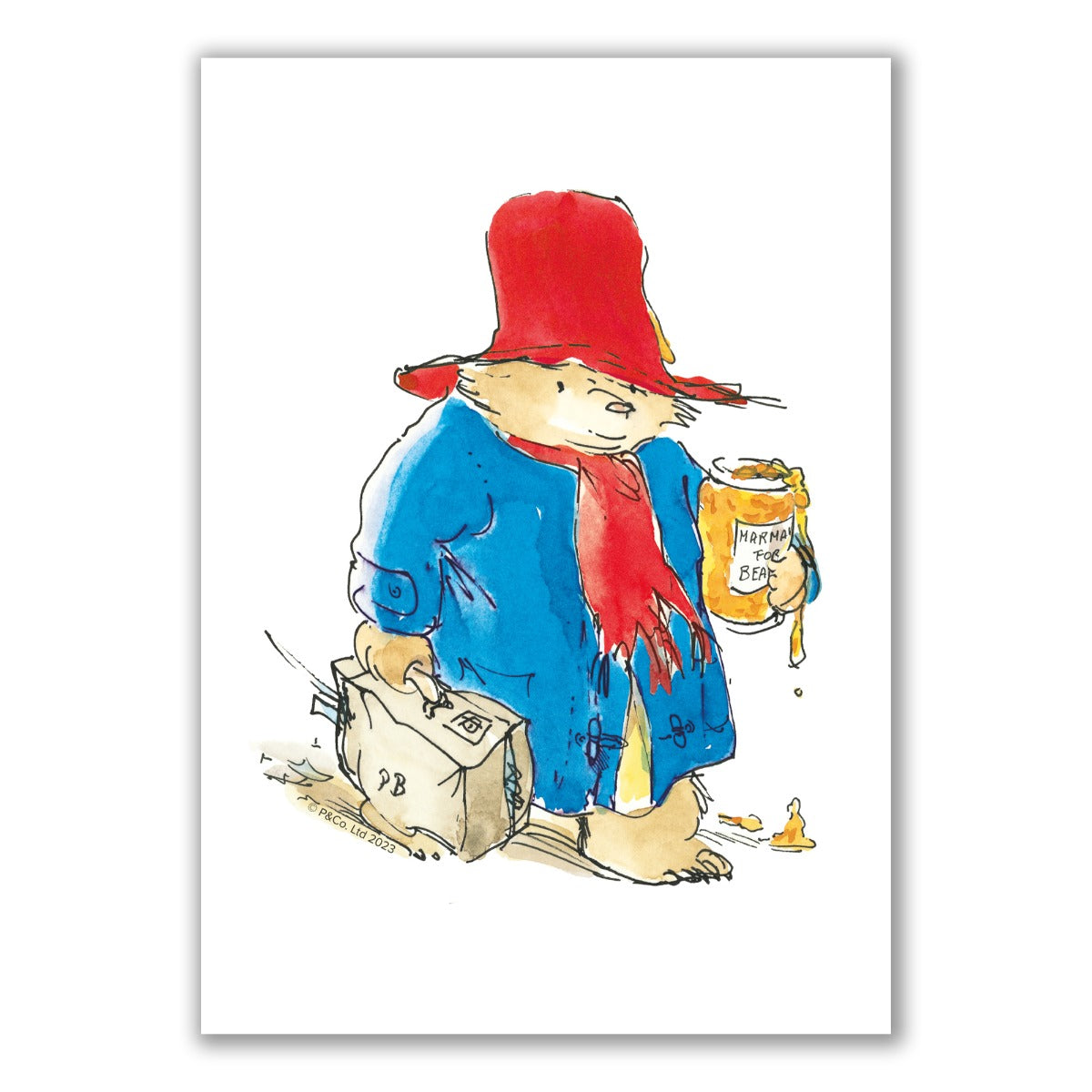 Paddington Bear Classic Print - Classic Suitcase and Marmalade Wall Art
