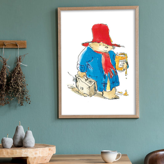 Paddington Bear Classic Print - Classic Suitcase and Marmalade Wall Art
