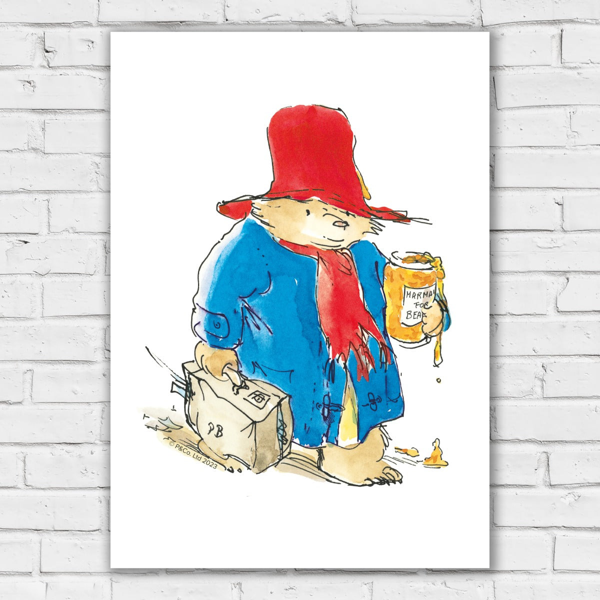 Paddington Bear Classic Print - Classic Suitcase and Marmalade Wall Art