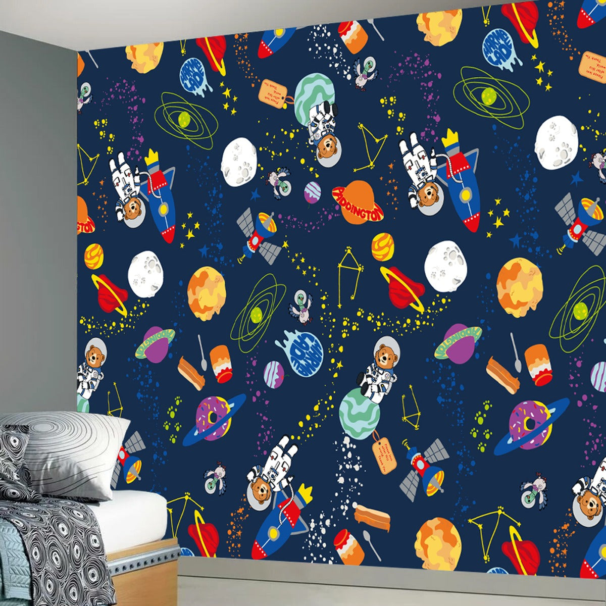 Paddington TV Mural - Space Pattern Full Wall Mural