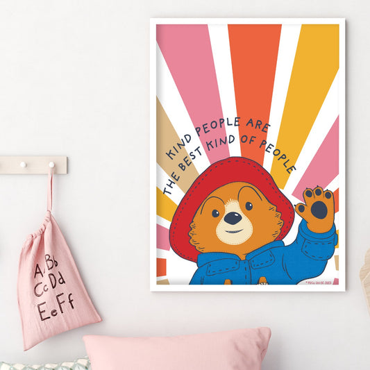 Paddington Bear TV Print- Kind People Quote Wall Art