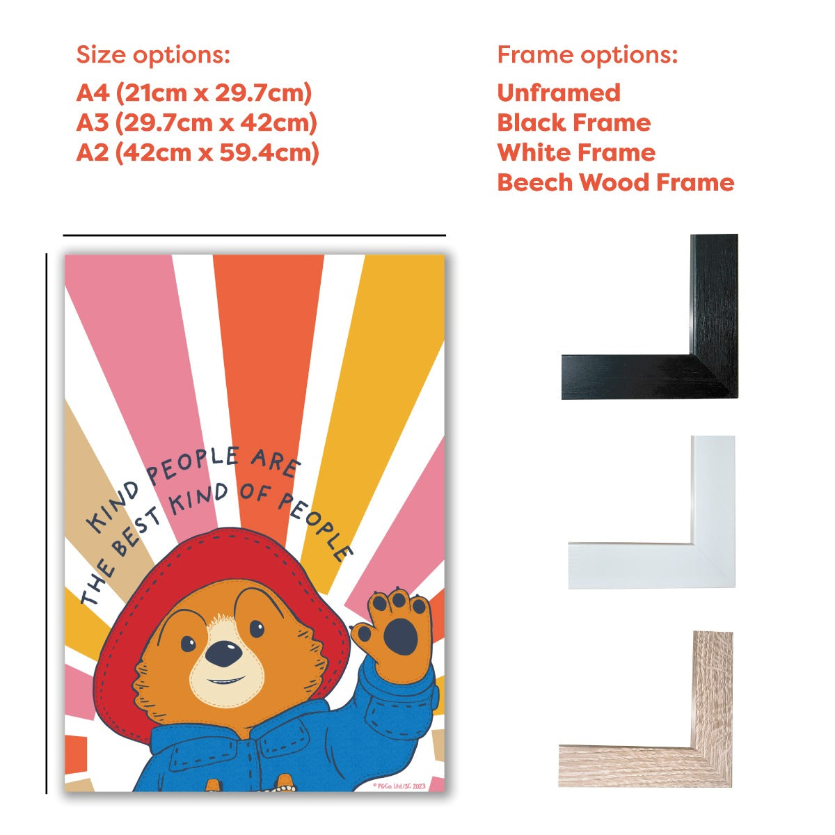 Paddington Bear TV Print- Kind People Quote Wall Art