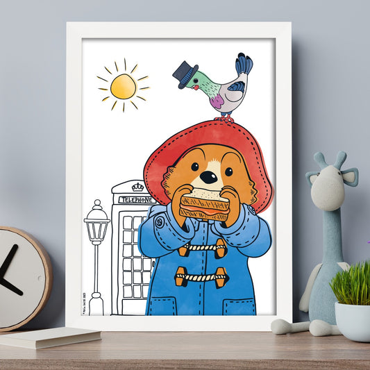 Paddington Bear TV Print- London Sketch Wall Art