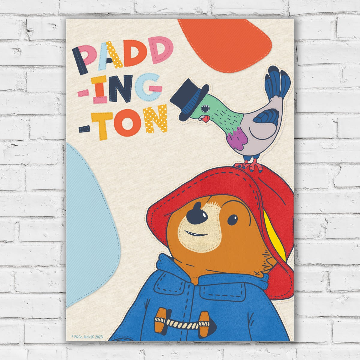 Paddington Bear TV Print - Patchwork Wall Art