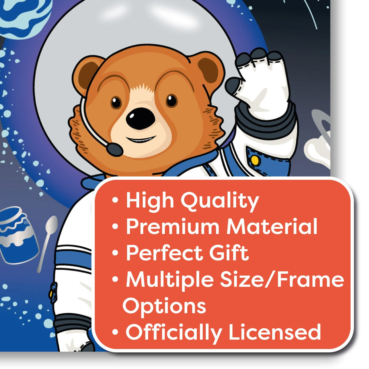 Paddington Bear TV Print - Space Please Look After This World Wall Art