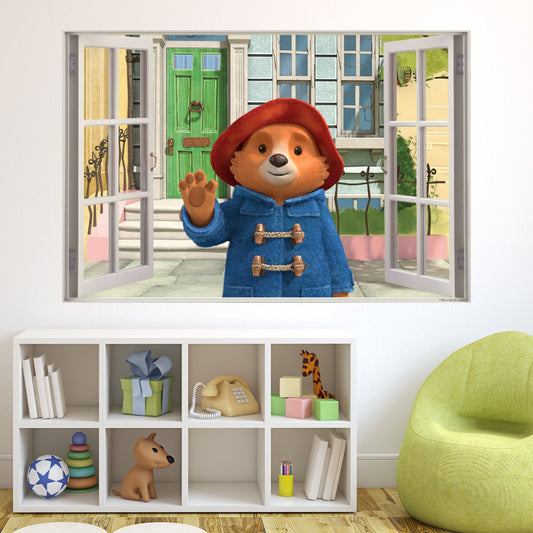 Paddington TV Wall Sticker - Waving Through Window