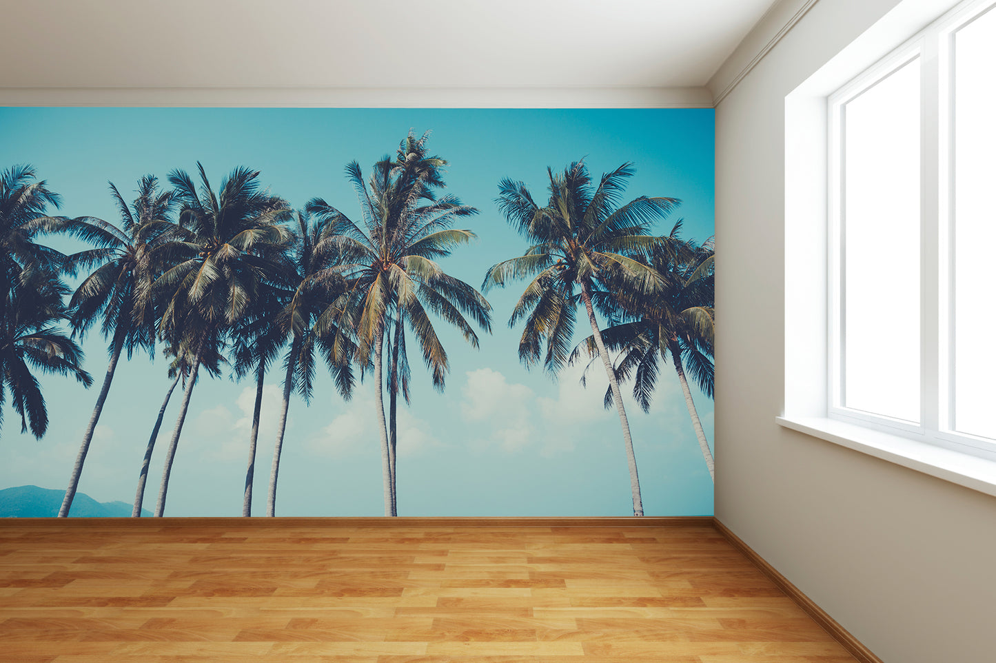 Row of Palm Trees Wall Mural