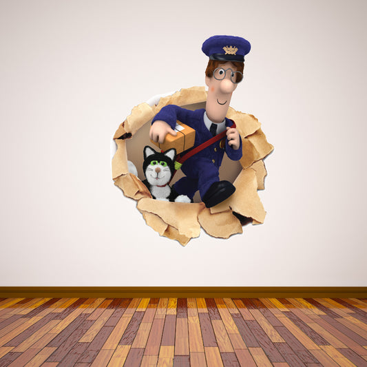 Postman Pat Paper Broken Wall Sticker