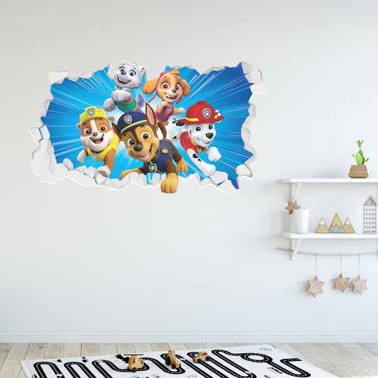 Paw Patrol Group Broken Wall Sticker