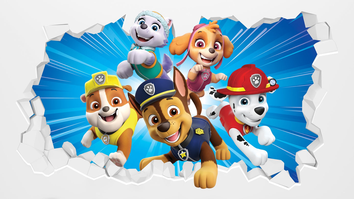 Paw Patrol Group Broken Wall Sticker