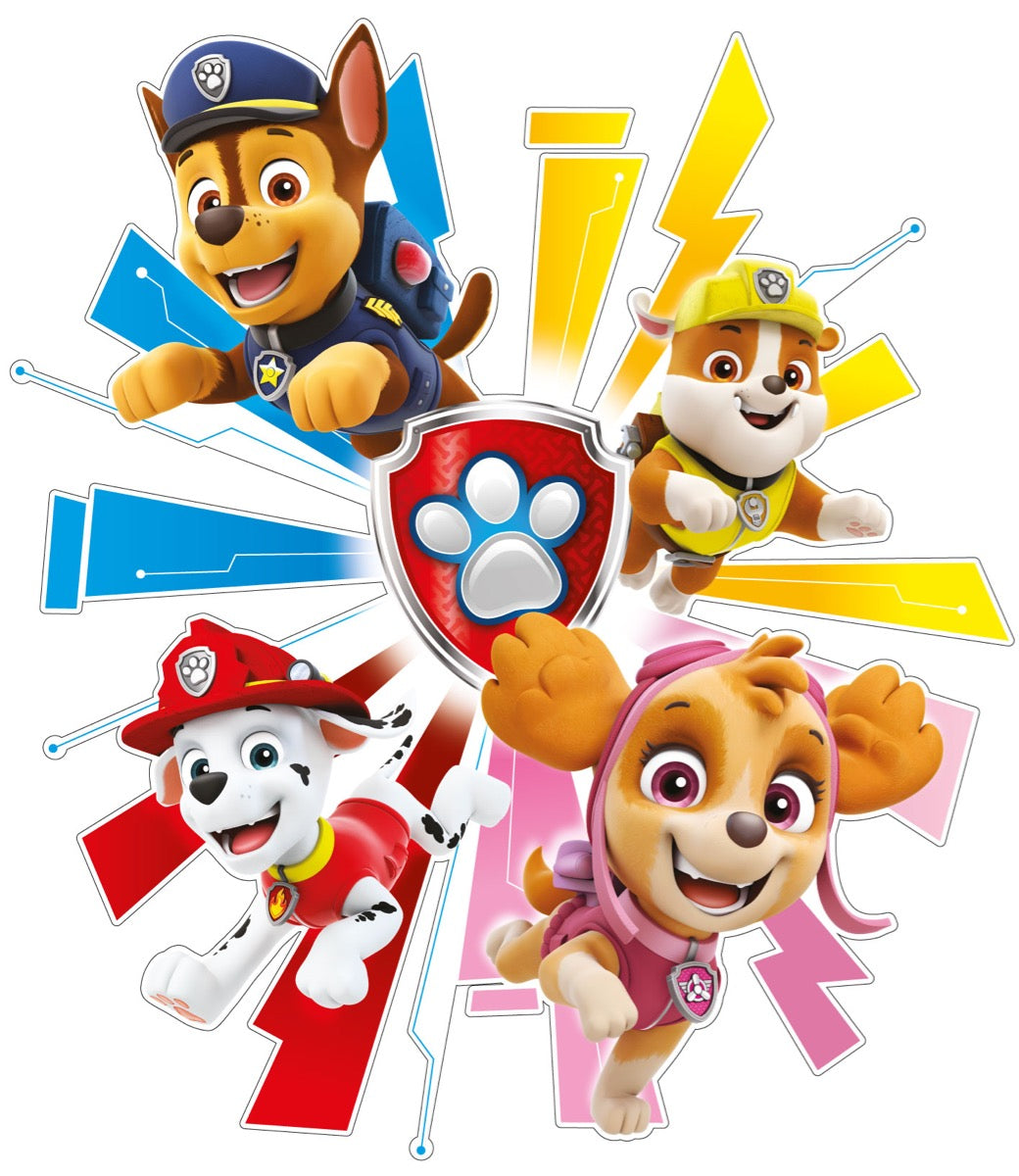 Paw Patrol Group Shield Jumping Wall Sticker