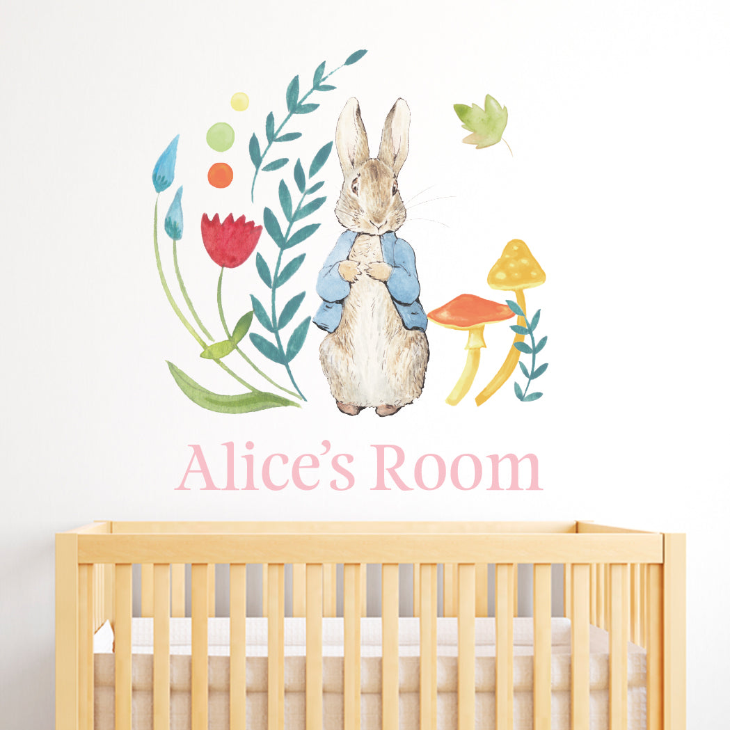 Peter Rabbit Personalised Wall Sticker