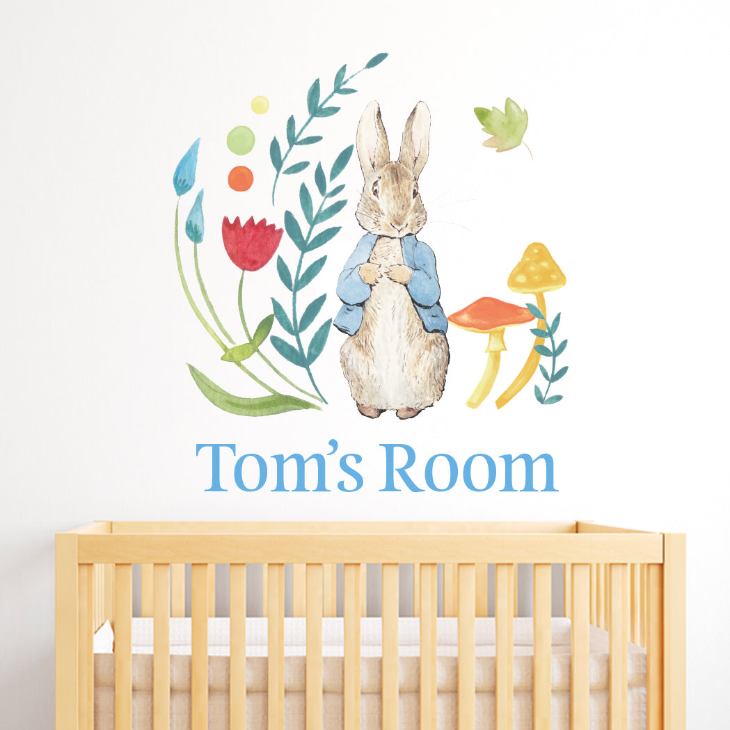 Peter Rabbit Personalised Wall Sticker Mural