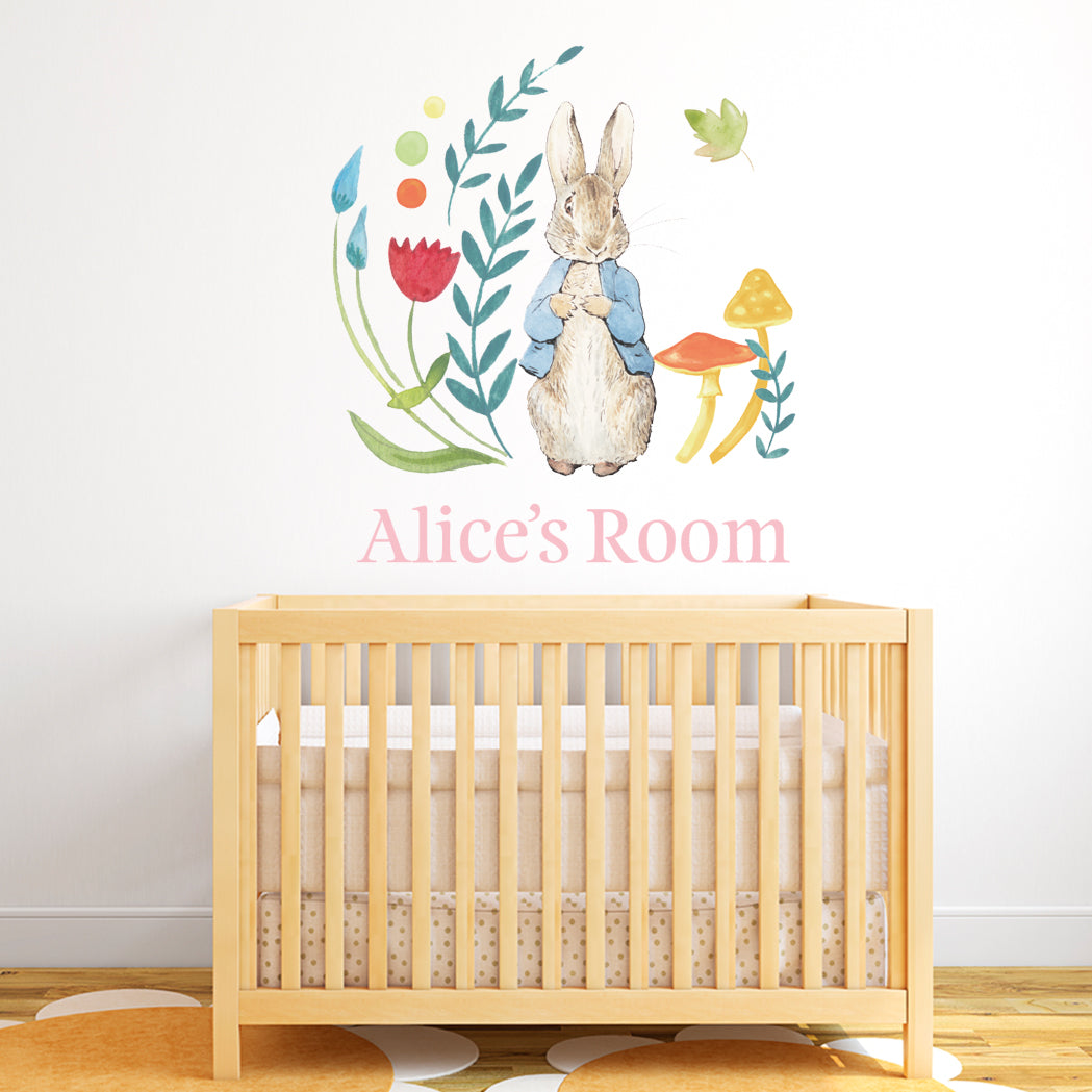 Peter Rabbit Personalised Wall Sticker Mural