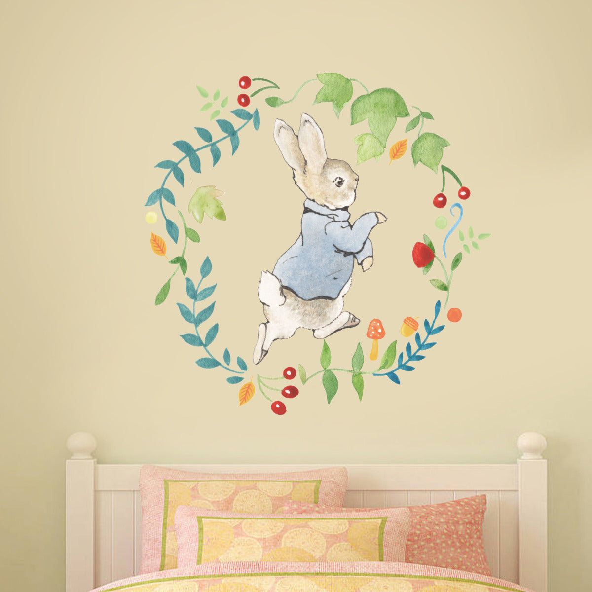 Peter Rabbit Wreath Wall Sticker