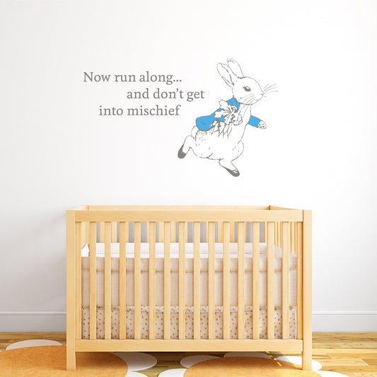 Peter Rabbit Run Along Wall Sticker
