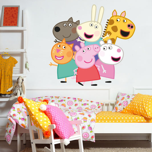 Peppa Pig Wall Sticker - Peppa and Friends Group
