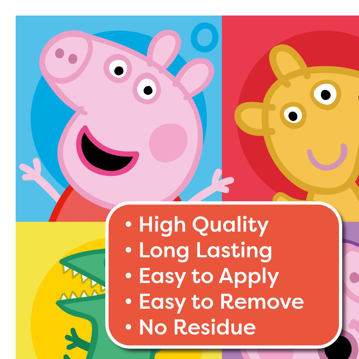 Peppa Pig Wall Sticker - Peppa Pig Colour Squares