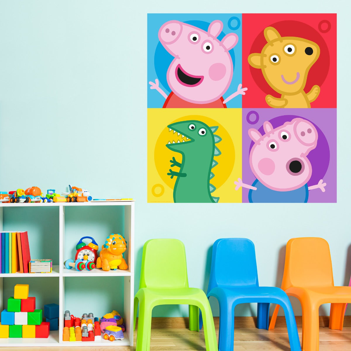 Peppa Pig Wall Sticker - Peppa Pig Colour Squares