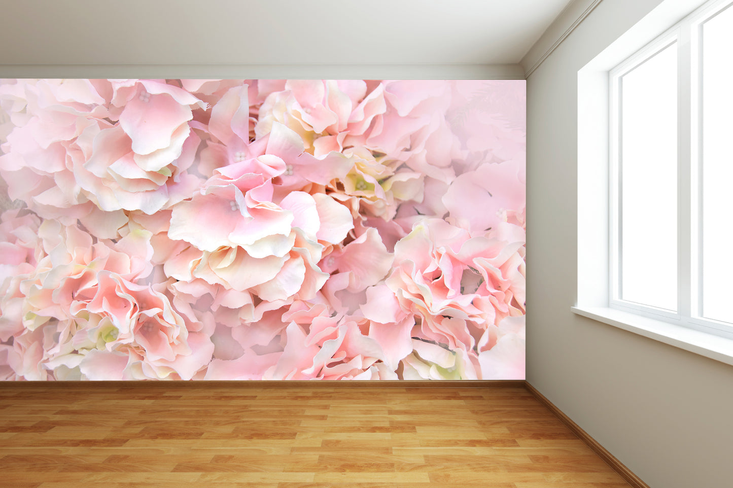 Pink Artificial Flowers Wall Mural