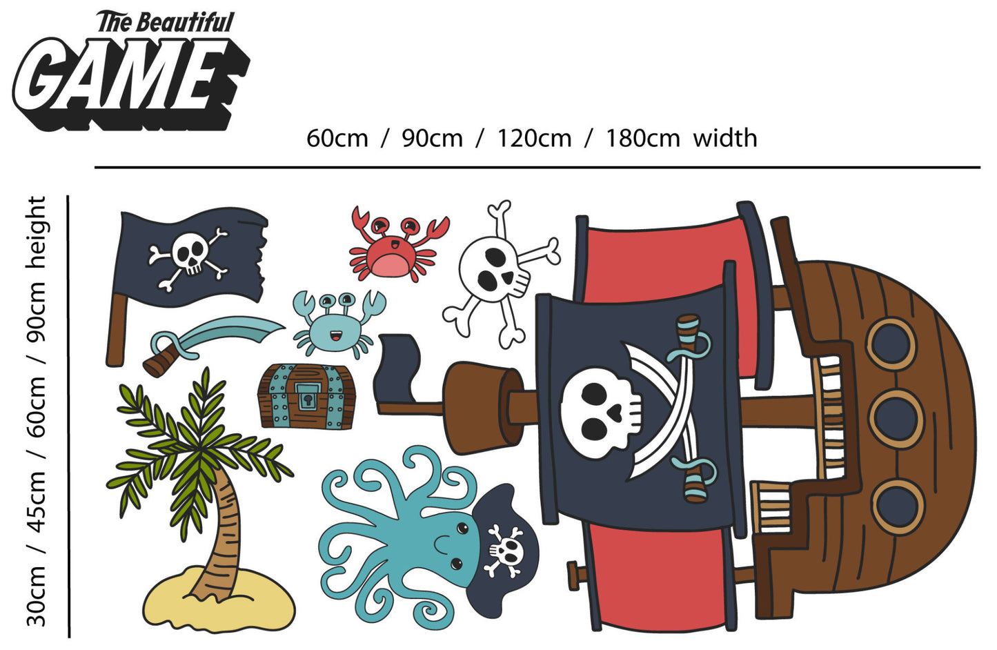 Pirate Wall Sticker Set Pirate Ship